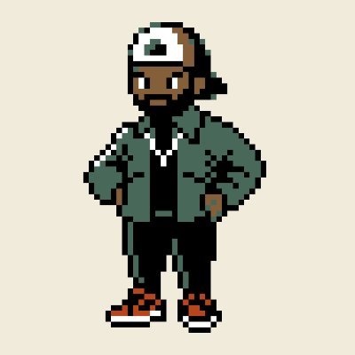 Easton’s supplied pixel-art portrait